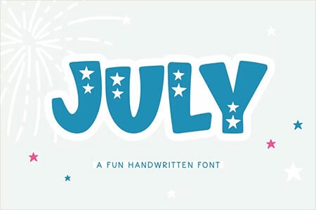 Retro USA - Star Stripes Independence Day Font